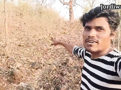 Jordiweek jungle Jordi week gets a hot pop-shot in public while probing with his Indian forest homie