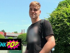 Await Timid Twunk get boned after possessions a naughtysuggest foreigner his friends to the fore lake!